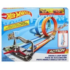 Hot Wheels Action Dubbele Looping Speelset