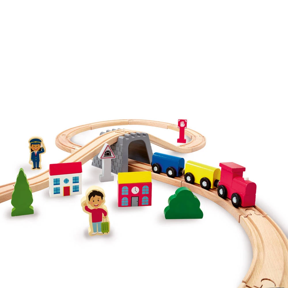 Woodlets Houten Treinset 30-delig 5 Woodlets Houten Treinset 30-delig - Afbeelding 3