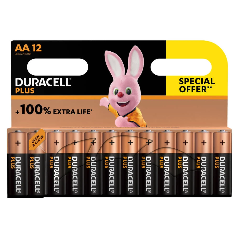 Duracell Alka Plus AA-batterijen Set 12-delig 3 Duracell Alka Plus AA-batterijen Set 12-delig