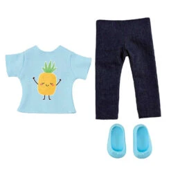 Poppenkleding Ananas T-shirt En Jeans -Poppen Speelgoed Winkel 1987018 41d3c4c5