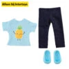 Poppenkleding Ananas T-shirt En Jeans -Poppen Speelgoed Winkel 1987018 6e143060