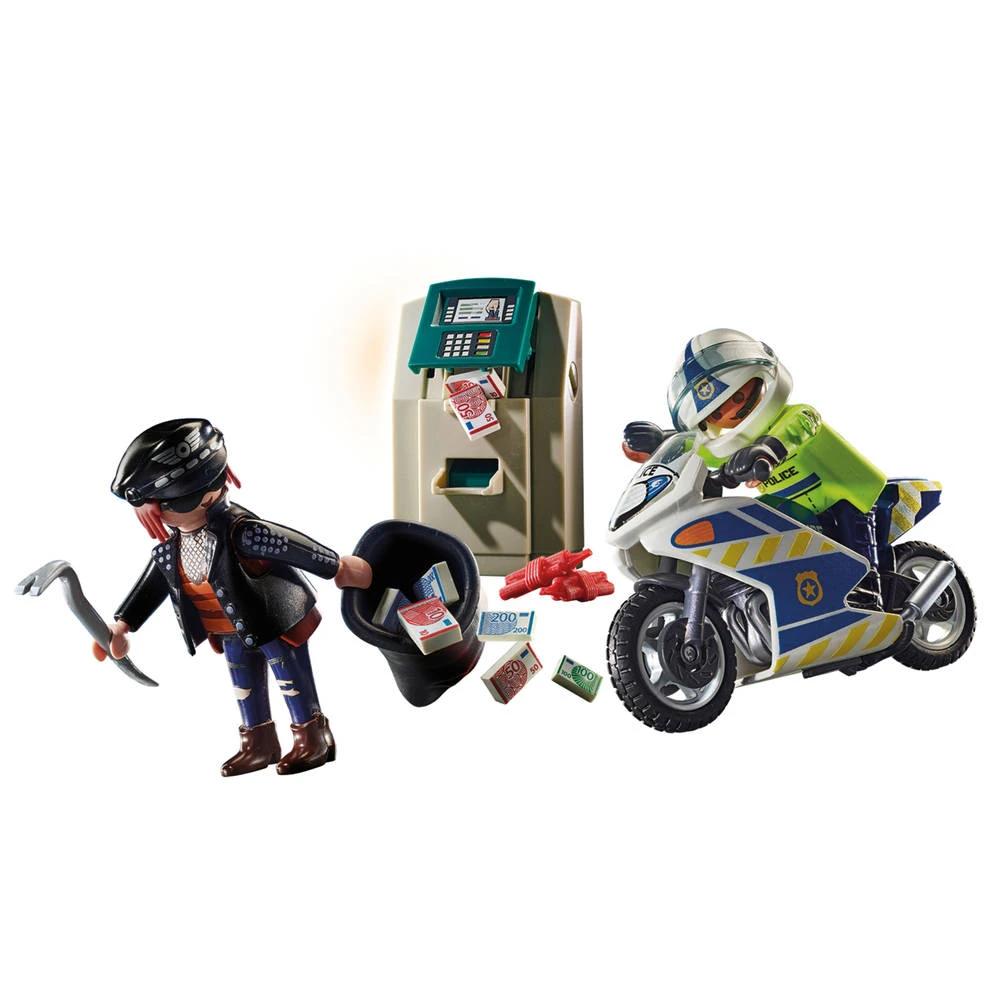 PLAYMOBIL City Action Politiemotor Achtervolging Van De Geldrover 70572 4 PLAYMOBIL City Action Politiemotor Achtervolging Van De Geldrover 70572 - Afbeelding 2