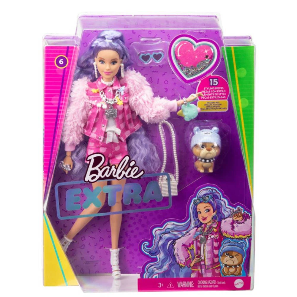 Barbie Extra Pop Met Lila Haar 5 Barbie Extra Pop Met Lila Haar - Afbeelding 3