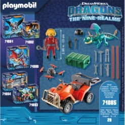 PLAYMOBIL Dragons: The Nine Realms Icaris Quad & Phil 71085 -Poppen Speelgoed Winkel 1993608 9568b98b