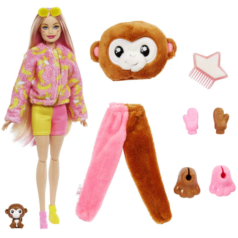 Barbie Cutie Reveal Jungle Aap Pop 4 Barbie Cutie Reveal Jungle Aap Pop - Afbeelding 2