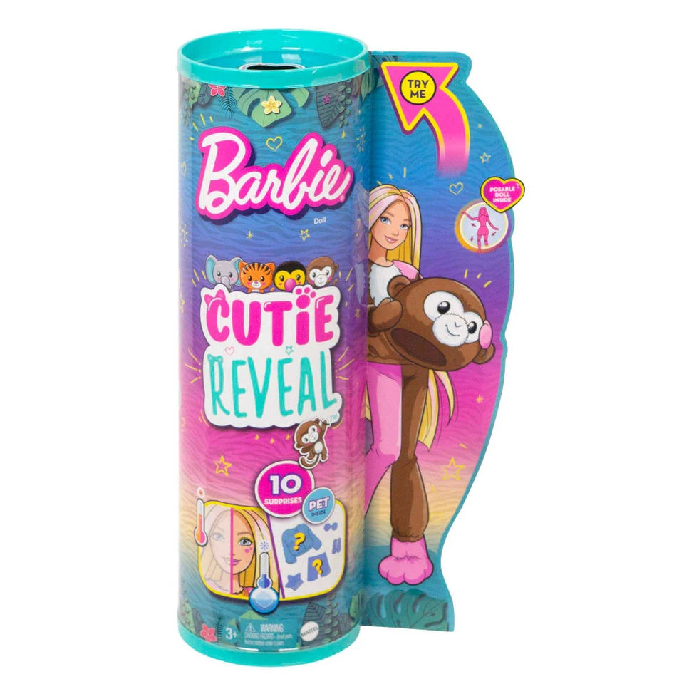 Barbie Cutie Reveal Jungle Aap Pop 6 Barbie Cutie Reveal Jungle Aap Pop - Afbeelding 4