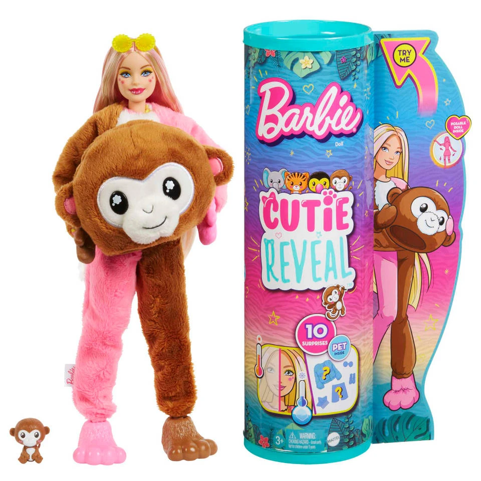 Barbie Cutie Reveal Jungle Aap Pop 3 Barbie Cutie Reveal Jungle Aap Pop