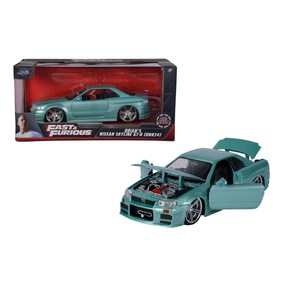 No Brand Jada Fast And Furious Brians 1999 Nissan Skyline GT-R - 1:24 3 No Brand Jada Fast And Furious Brians 1999 Nissan Skyline GT-R - 1:24