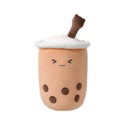 Miniso Pluchen Milk Tea Met Rietje - Bruin